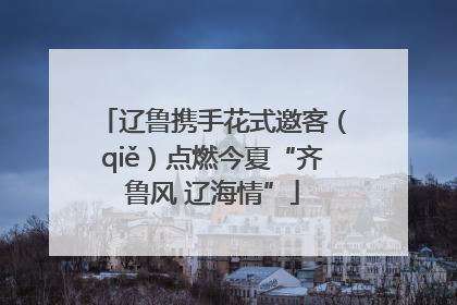 辽鲁携手花式邀客（qiě）点燃今夏“齐鲁风 辽海情”