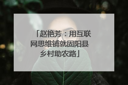赵艳芳：用互联网思维铺就固阳县乡村助农路