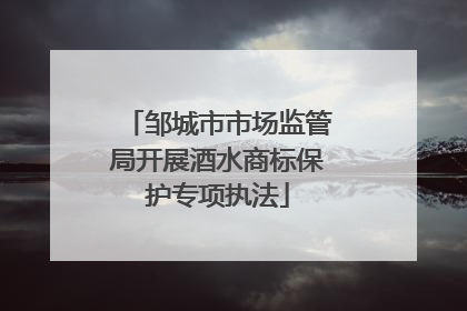 邹城市市场监管局开展酒水商标保护专项执法