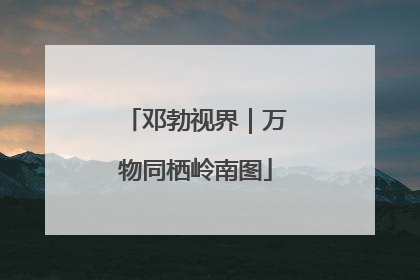 邓勃视界｜万物同栖岭南图