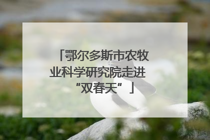 鄂尔多斯市农牧业科学研究院走进“双春天”