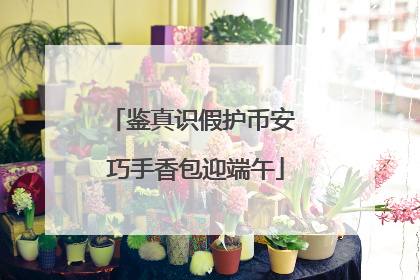 鉴真识假护币安 巧手香包迎端午