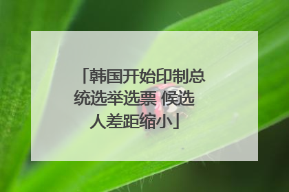 韩国开始印制总统选举选票 候选人差距缩小