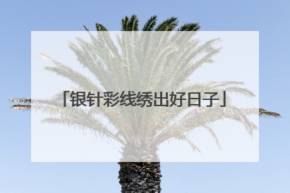 银针彩线绣出好日子