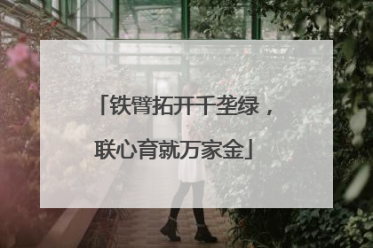 铁臂拓开千垄绿，联心育就万家金