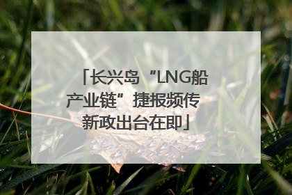 长兴岛“LNG船产业链”捷报频传 新政出台在即