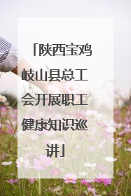 陕西宝鸡岐山县总工会开展职工健康知识巡讲