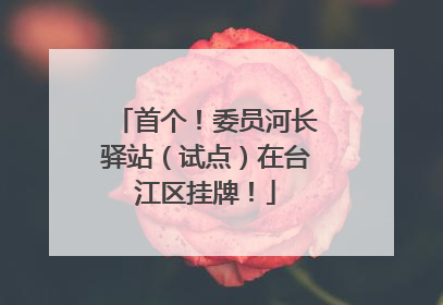 首个！委员河长驿站（试点）在台江区挂牌！