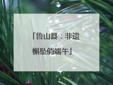 鲁山县：非遗槲坠俏端午