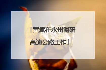 黄斌在永州调研高速公路工作
