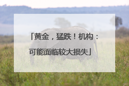 黄金，猛跌！机构：可能面临较大损失