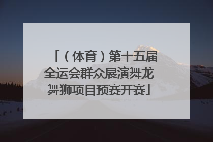 （体育）第十五届全运会群众展演舞龙舞狮项目预赛开赛