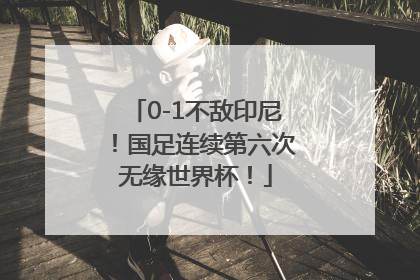 0-1不敌印尼！国足连续第六次无缘世界杯！