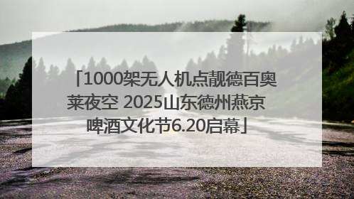 1000架无人机点靓德百奥莱夜空 2025山东德州燕京啤酒文化节6.20启幕