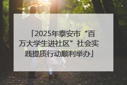 2025年泰安市“百万大学生进社区”社会实践提质行动顺利举办