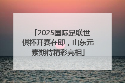 2025国际足联世俱杯开赛在即，山东元素期待精彩亮相