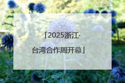 2025浙江·台湾合作周开幕