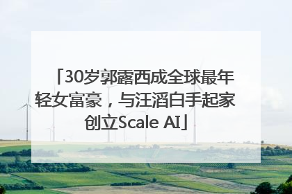 30岁郭露西成全球最年轻女富豪，与汪滔白手起家创立Scale AI