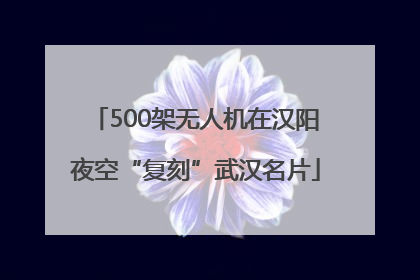 500架无人机在汉阳夜空“复刻”武汉名片