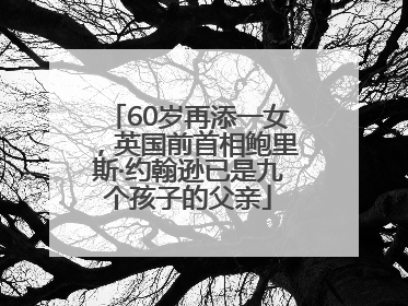 60岁再添一女，英国前首相鲍里斯·约翰逊已是九个孩子的父亲