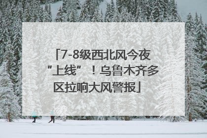 7-8级西北风今夜“上线”！乌鲁木齐多区拉响大风警报
