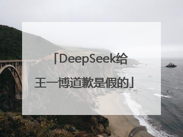 DeepSeek给王一博道歉是假的
