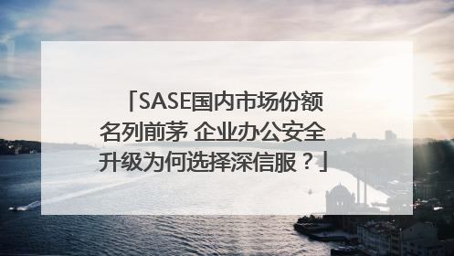 SASE国内市场份额名列前茅 企业办公安全升级为何选择深信服？